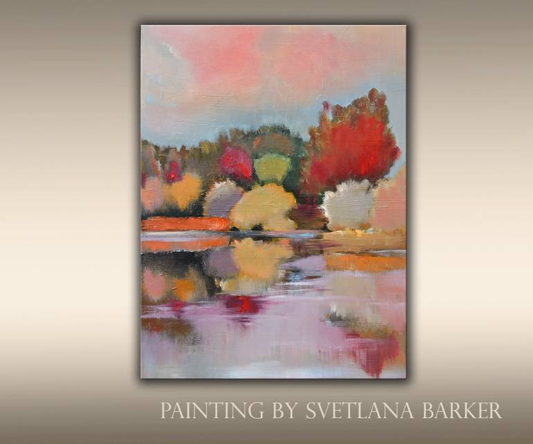 Original Abstract Landscape Painting by Veta Barker
