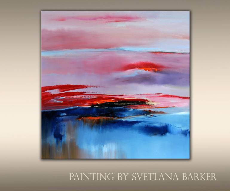 Original Abstract Expressionism Landscape Painting by Veta Barker