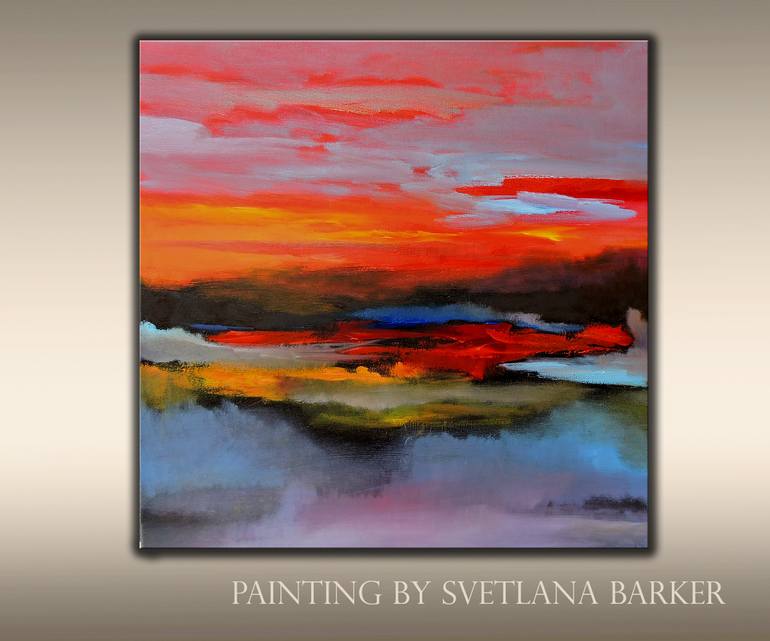 Original Expressionism Landscape Painting by Veta Barker