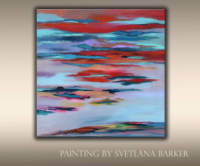 Original Abstract Expressionism Landscape Painting by Veta Barker