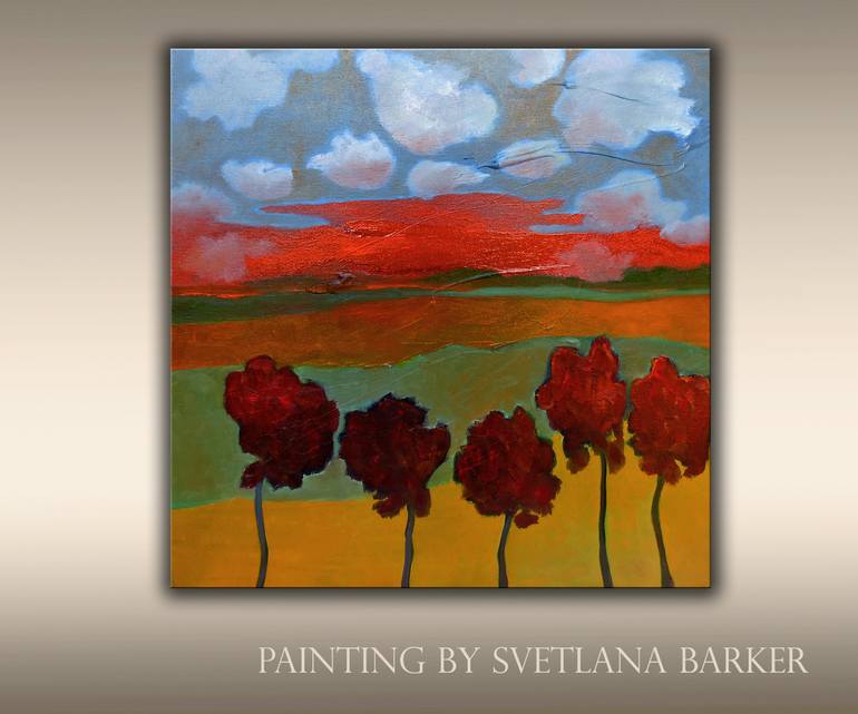 Original Impressionism Landscape Painting by Veta Barker