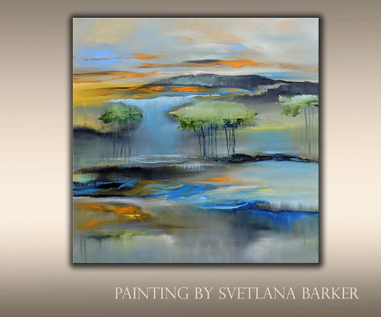 Original Impressionism Landscape Painting by Veta Barker