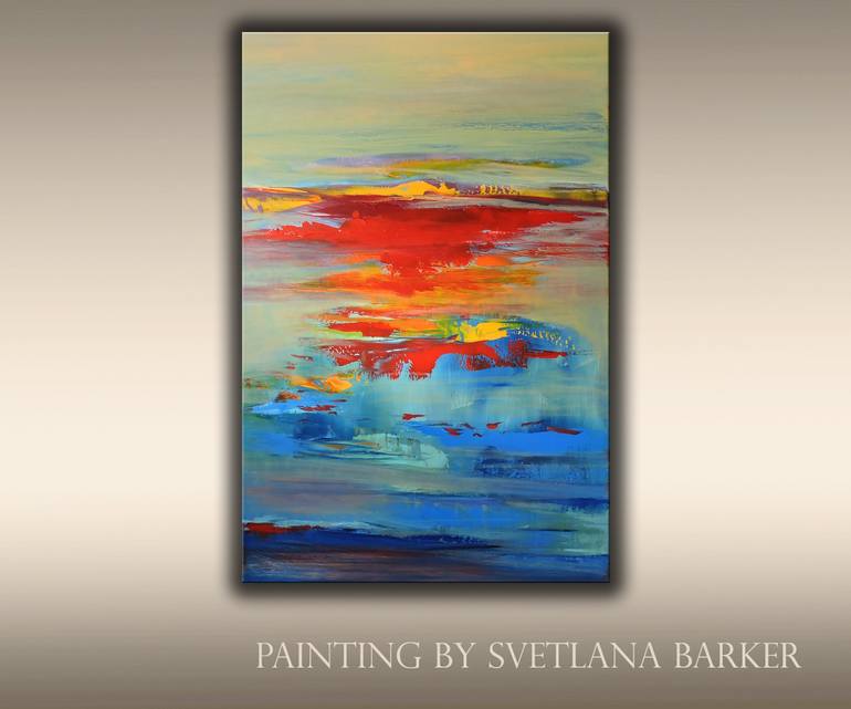 Original Abstract Landscape Painting by Veta Barker