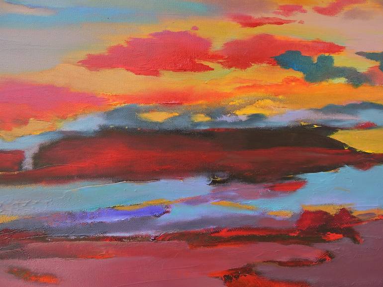 Original Abstract Expressionism Landscape Painting by Veta Barker