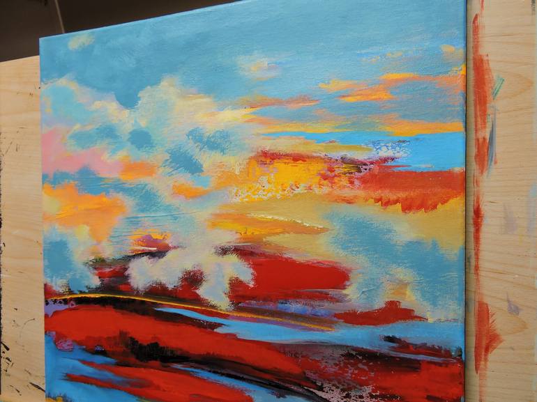 Original Abstract Landscape Painting by Veta Barker