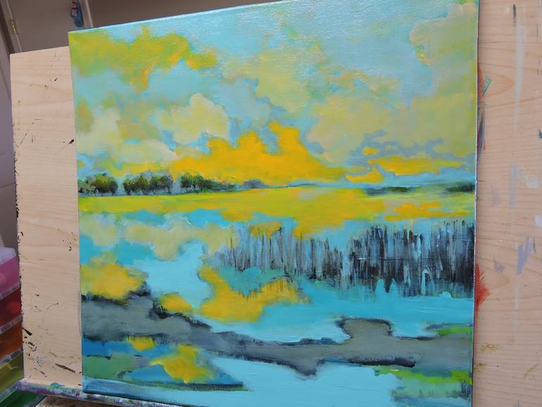 Original Abstract Expressionism Landscape Painting by Veta Barker