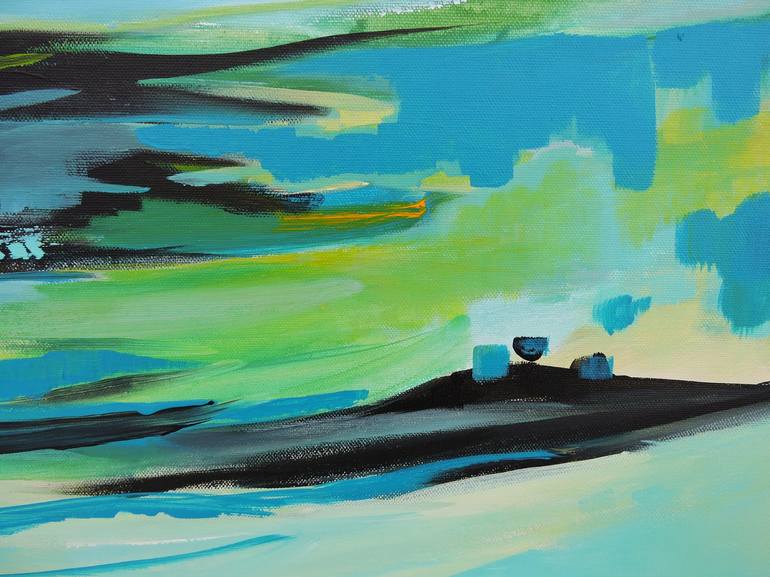 Original Abstract Landscape Painting by Veta Barker