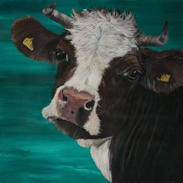 Print of Cows Paintings by Ilona van Burgel