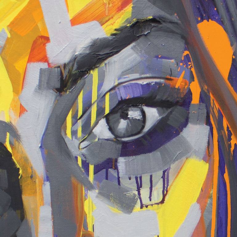 Original Abstract People Painting by Kosala Gunasinghe