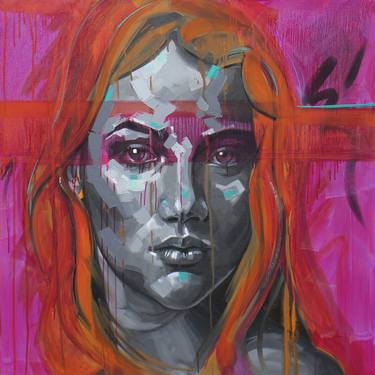 Original Abstract Portrait Paintings by Kos Cos