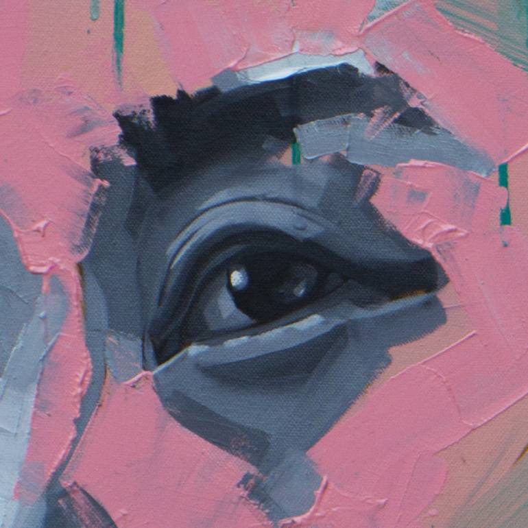 Original Abstract Portrait Painting by Kos Cos