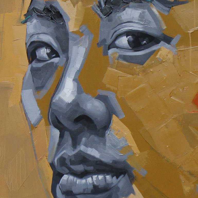 Original Abstract Portrait Painting by Kos Cos