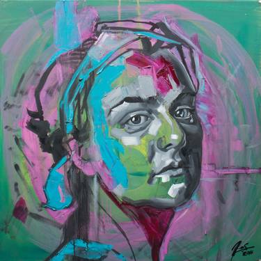 Original Abstract Portrait Paintings by Kos Cos