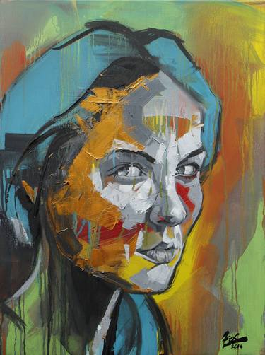 Original Abstract Portrait Paintings by Kos Cos