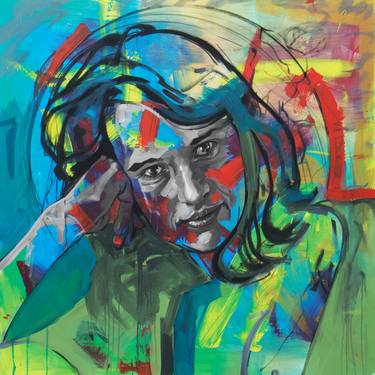 Original Abstract Portrait Paintings by Kos Cos