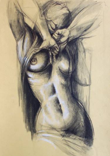 Original Figurative Nude Drawings by Vincenzo Stanislao