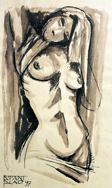 Original Figurative Nude Drawings by Vincenzo Stanislao