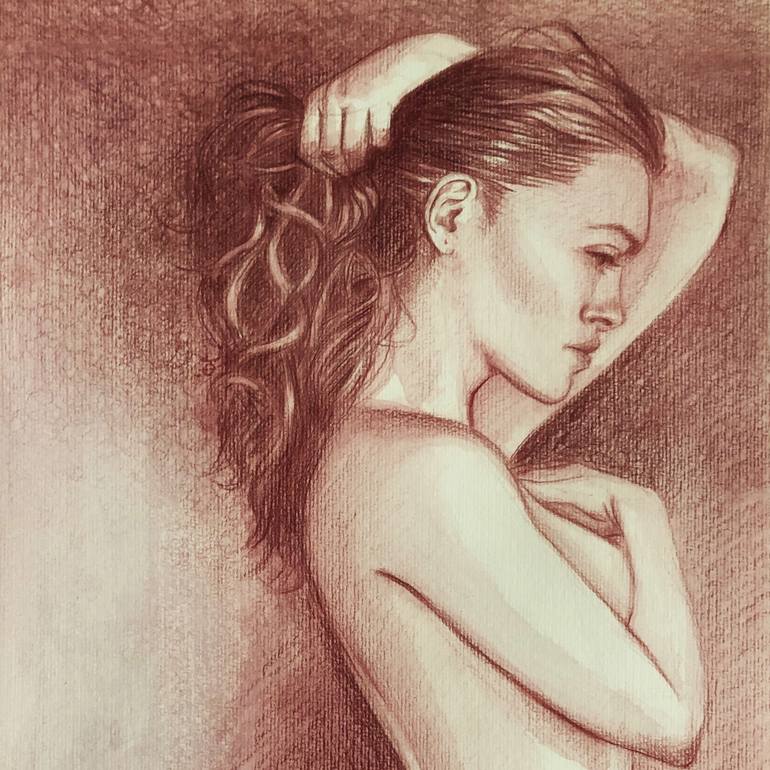 Original Figurative Erotic Drawing by Vincenzo Stanislao