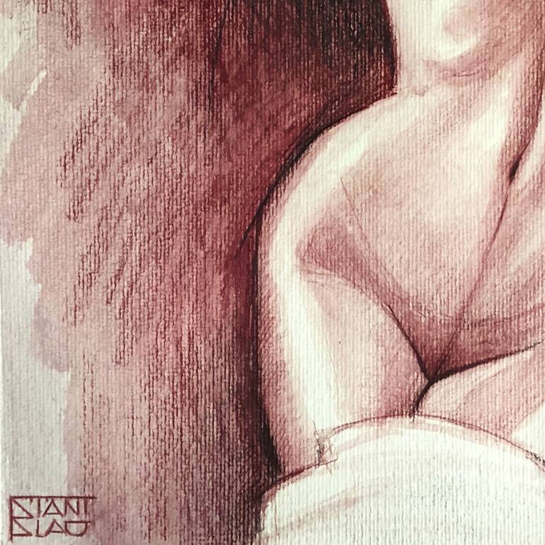 Original Figurative Nude Drawing by Vincenzo Stanislao