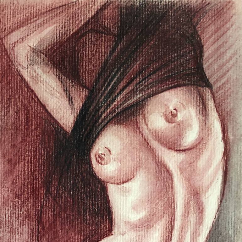 Original Figurative Nude Drawing by Vincenzo Stanislao
