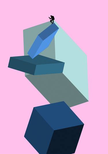 Original Illustration Geometric Digital by Steve Kalinda