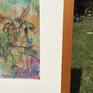 showing artist signature and frame close up