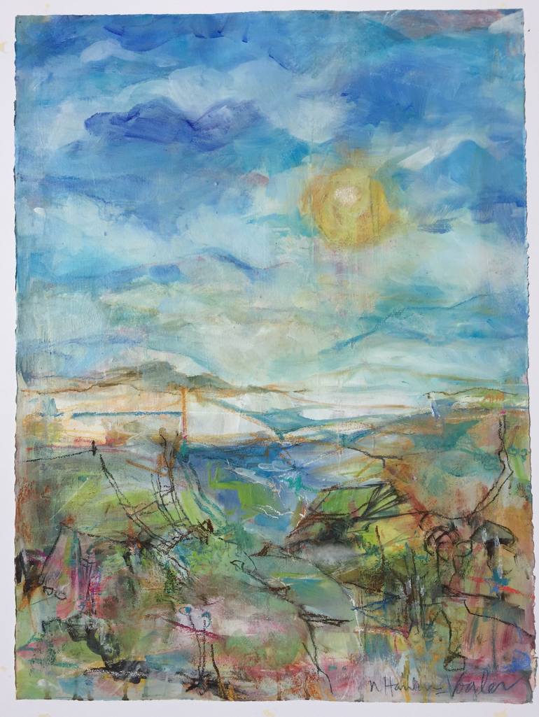 Original Impressionism Seascape Painting by Nancy Hamlin-Vogler