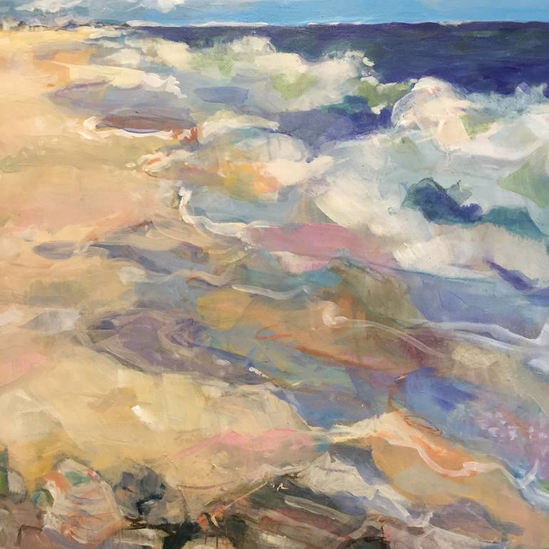 Original Expressionism Seascape Painting by Nancy Hamlin-Vogler