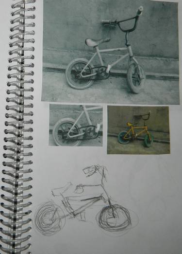 Original Bicycle Drawing by Stefany Ojeda