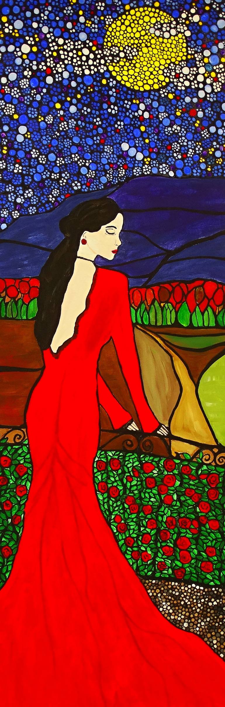 Original Art Nouveau Women Painting by Rachel Olynuk