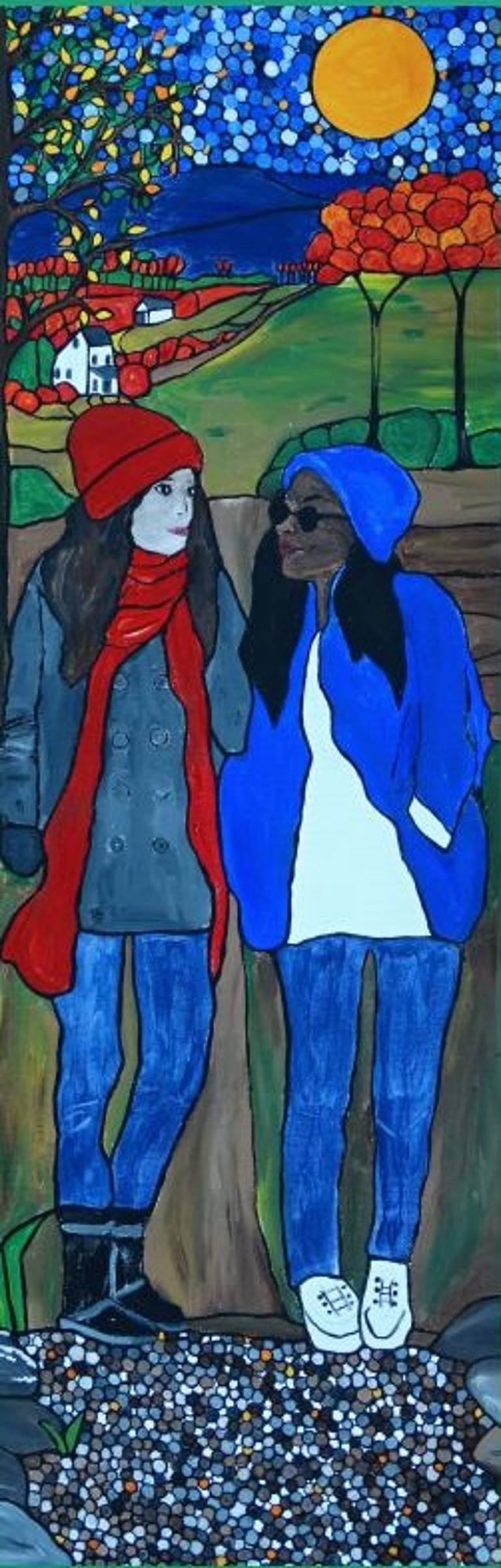 Original Art Nouveau Women Painting by Rachel Olynuk