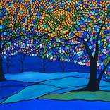 Stained glass landscapes by Rachel Olynuk