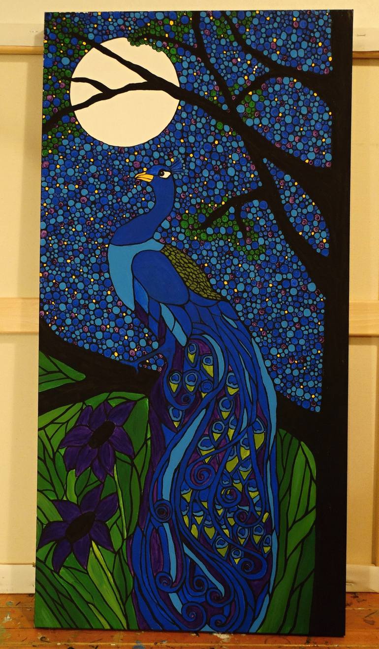 Original Abstract Animal Painting by Rachel Olynuk