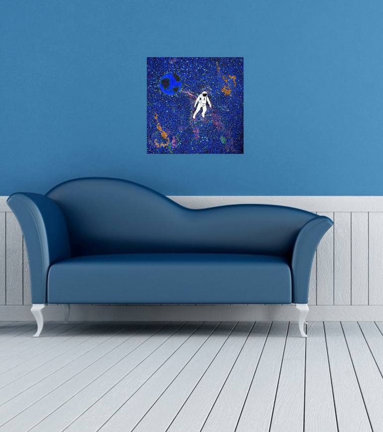 Original Abstract Expressionism Outer Space Painting by Rachel Olynuk