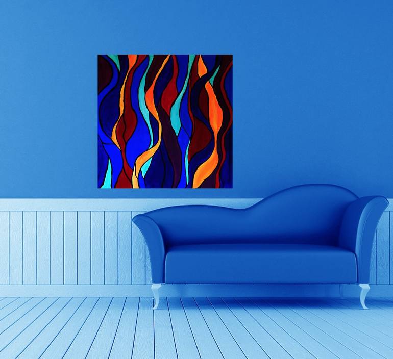Original Abstract Patterns Painting by Rachel Olynuk
