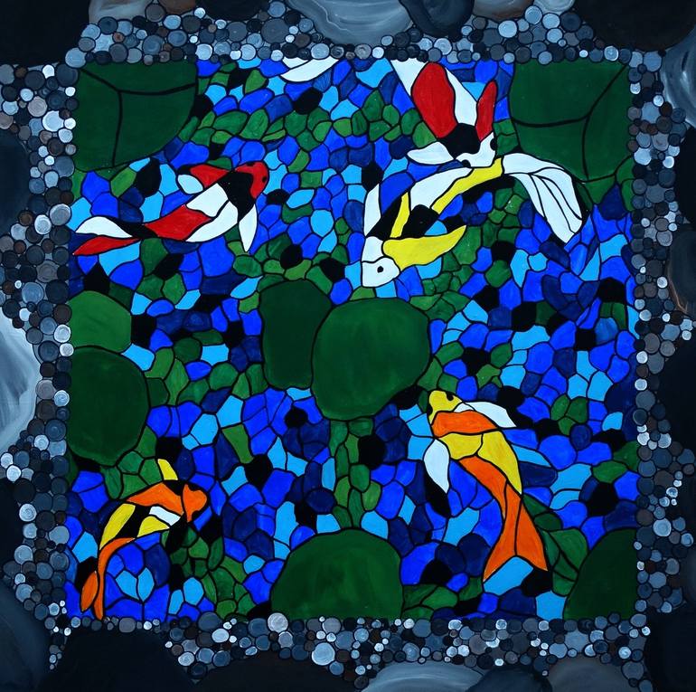Koi Fish In Pond Painting By Rachel Olynuk Saatchi Art Koi Fish In Pond Painting By Rachel Olynuk Saatchi Art