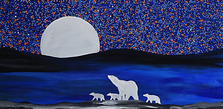 Polar nights Painting by Rachel Olynuk | Saatchi Art
