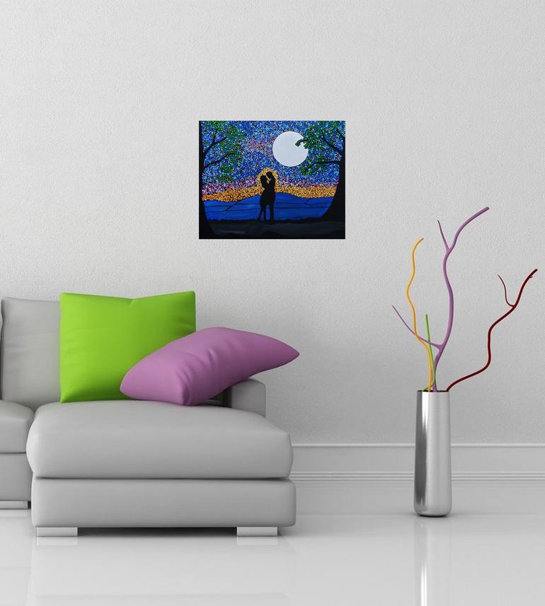 Original Abstract Expressionism Love Painting by Rachel Olynuk