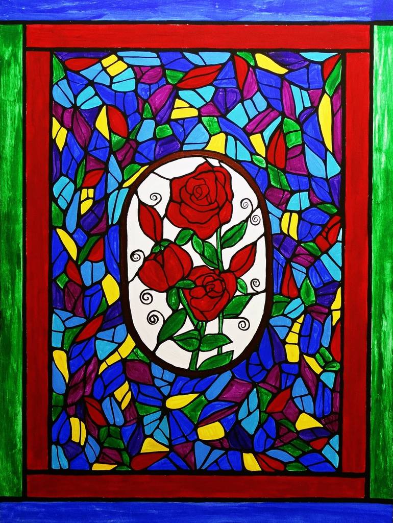 Stained Glass Sunflower by Lori Teich