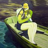 Woman in canoe by Joshua Evans-Hooper