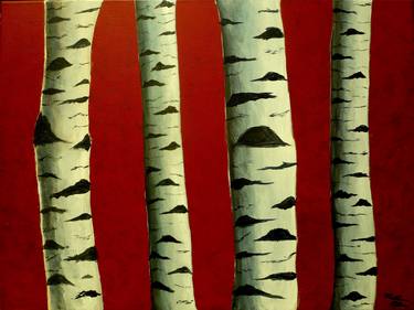 Original Expressionism Tree Painting by Millian Glenn