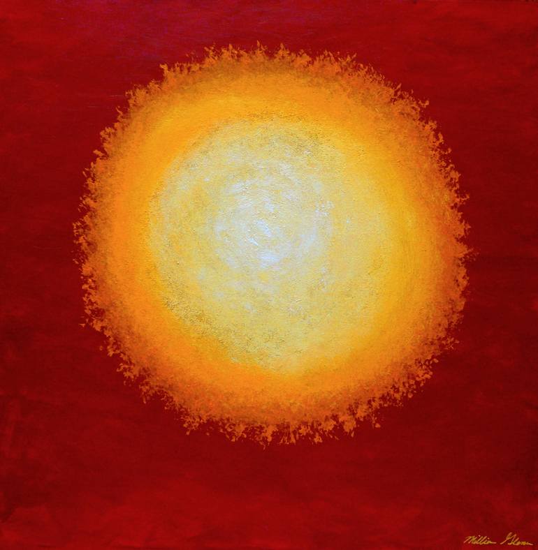 gold sun painting