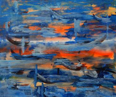 Print of Abstract Expressionism Seascape Paintings by Vinay Sane