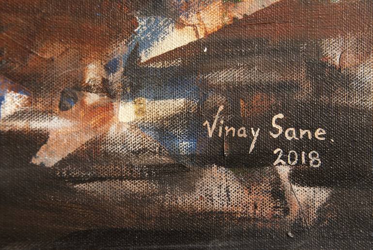 Original Abstract Expressionism Abstract Painting by Vinay Sane