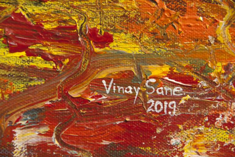 Original Abstract Expressionism Landscape Painting by Vinay Sane