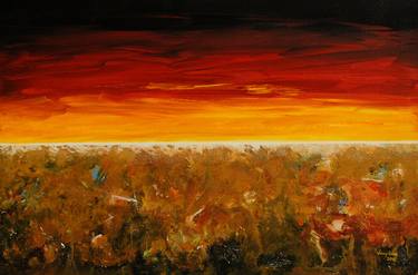 Original Abstract Expressionism Landscape Paintings by Vinay Sane