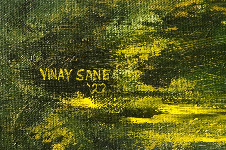 Original Abstract Expressionism Abstract Painting by Vinay Sane