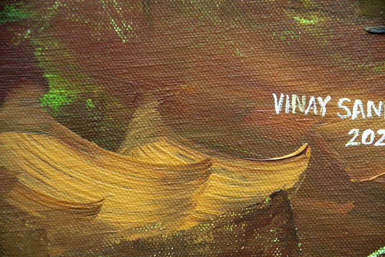 Original Abstract Expressionism Nature Painting by Vinay Sane