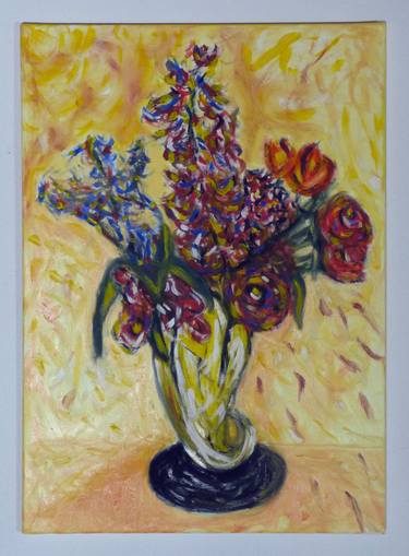 Original Floral Painting by Laura Oskene