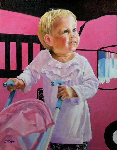 Original Figurative Kids Painting by Mircea Jumatate